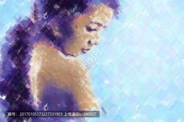 年輕的女人側(cè)面,未分層