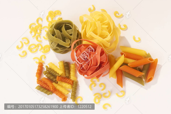 彩色面條-,farbige,Nudeln