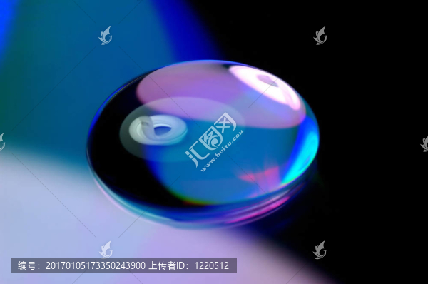 在光盤上的水滴