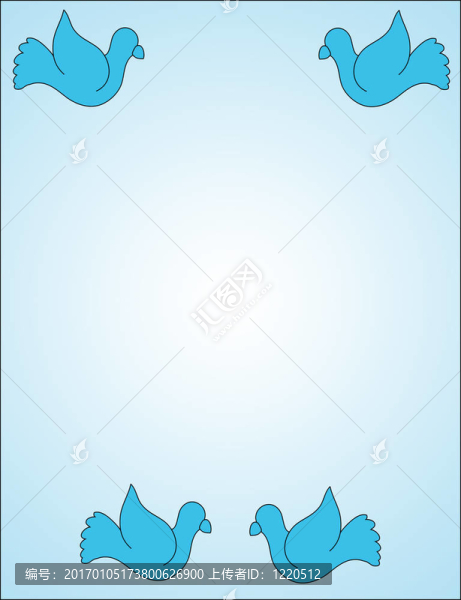 鴿子在藍(lán)色的