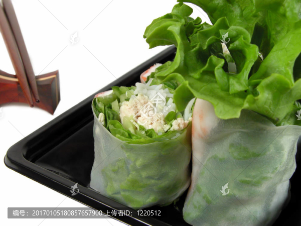 蔬菜卷和筷子