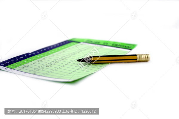記分卡和鉛筆