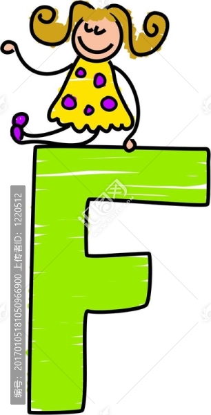 字母F的女孩