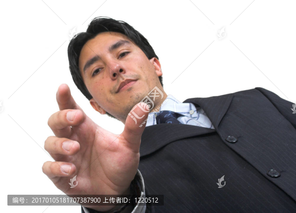 商人手里拿著什么東西