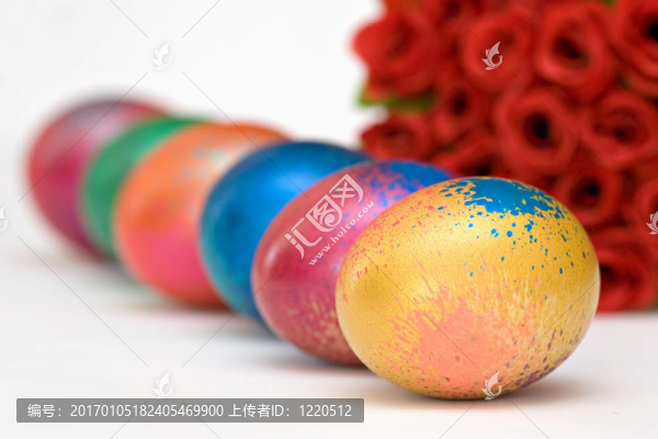 復活節(jié)雞蛋和Flowers