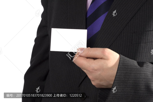 一個(gè)有空白卡的商人