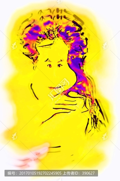 抽象人物裝飾畫,未分層