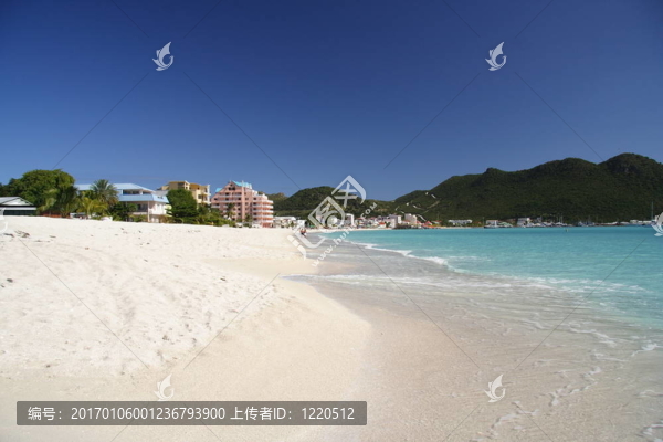 白色的沙灘