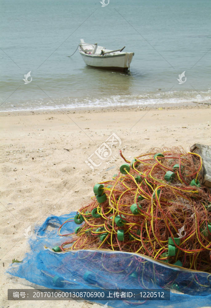海灘上的釣魚網(wǎng)