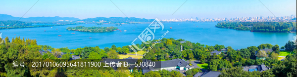 杭州西湖風(fēng)光全景