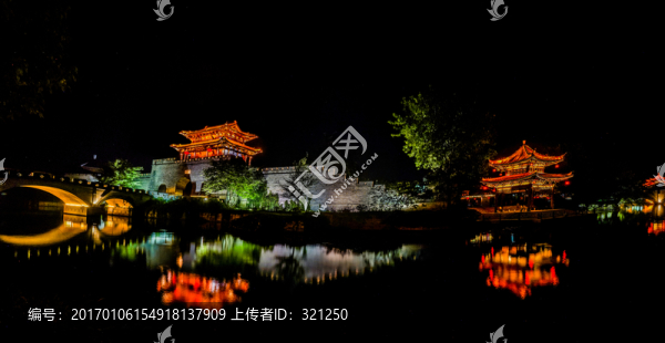臺兒莊古城夜景風光
