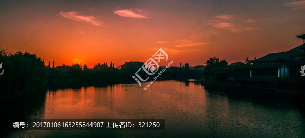 臺兒莊古城晨光超大接片