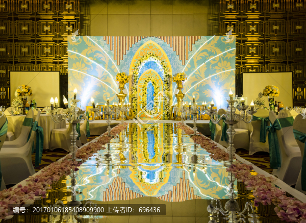 金色主題婚禮布置