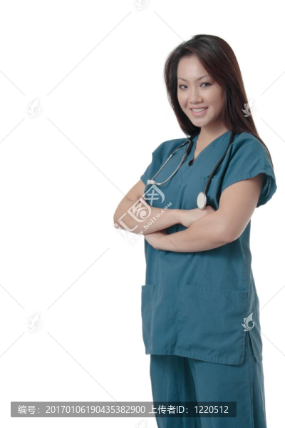 有吸引力的亞洲護士