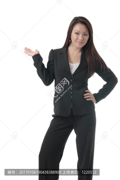 漂亮的亞洲女人在商務(wù)著裝
