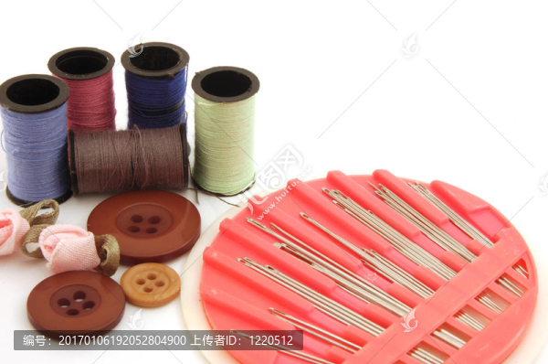 線程；按鈕和縫紉工具