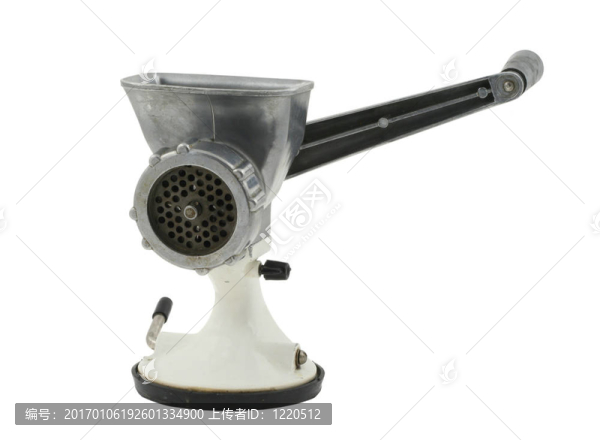 在舊的手動絞肉機