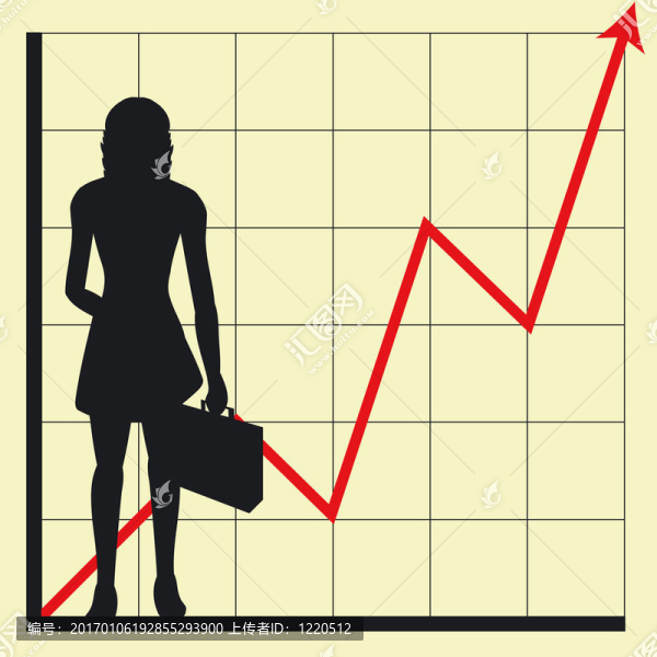 商業(yè)圖表和女人
