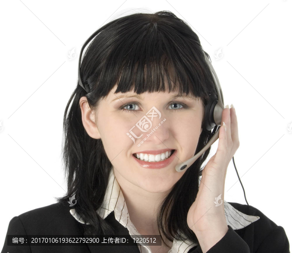 微笑服務的女孩