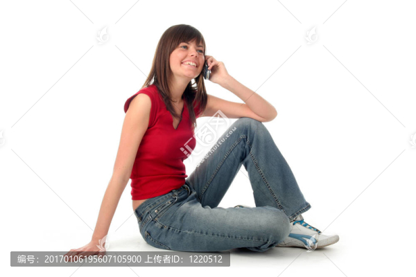 女孩用電話