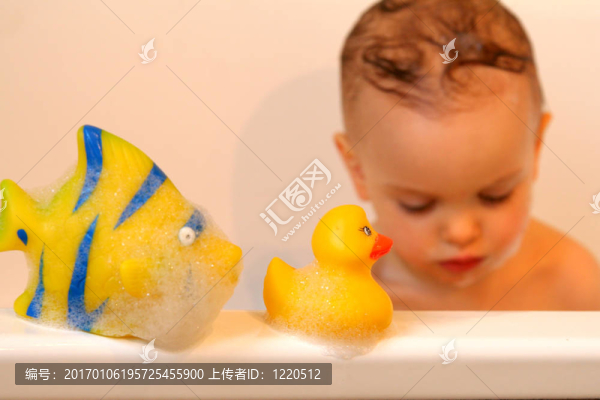 在浴室里