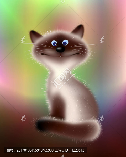 微笑的狡猾的貓