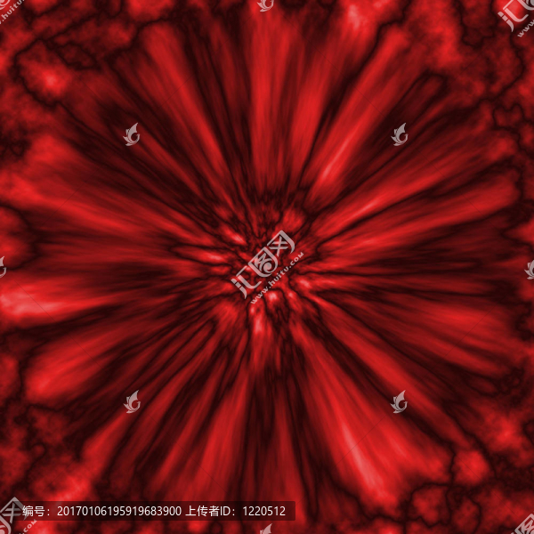 紅色的花；在PS圖象處理軟件