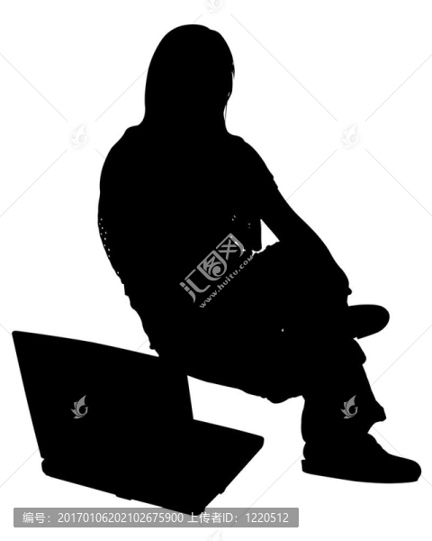 帶有筆記本電腦的女性剪輯路徑