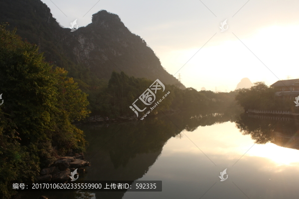 桃花江夕陽