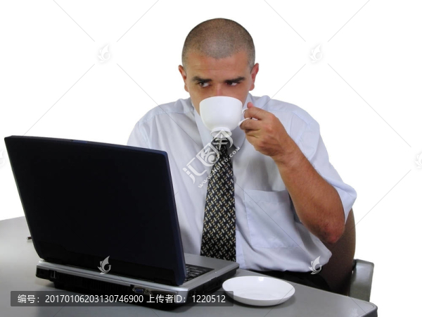 在辦公室的商人