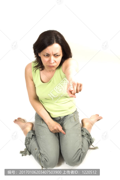 女性用手的表情