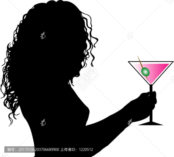 女性喝
