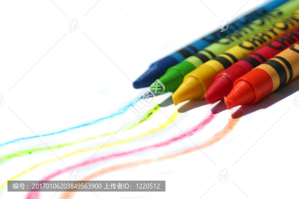 五顏六色的蠟筆