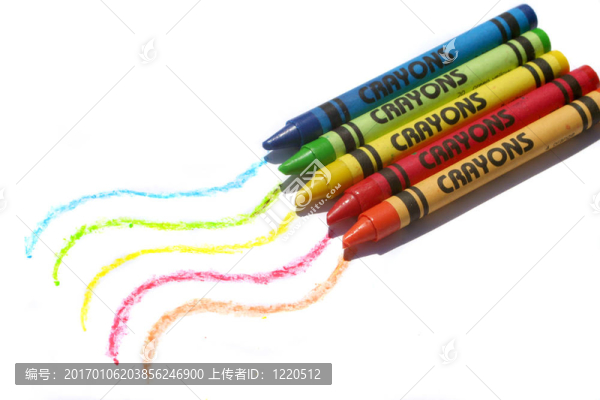 五顏六色的蠟筆