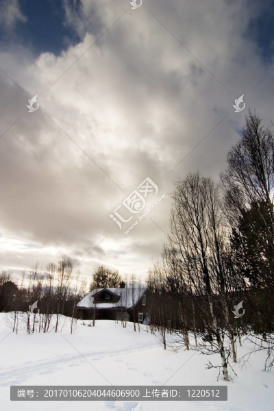 雪地仙境小屋-匯圖網(wǎng) www.fosd68.com 雪地仙境小屋