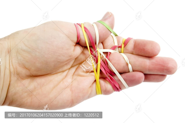 橡皮筋纏