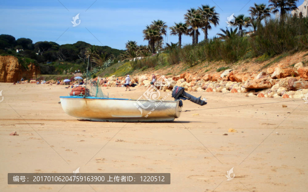 在海灘上