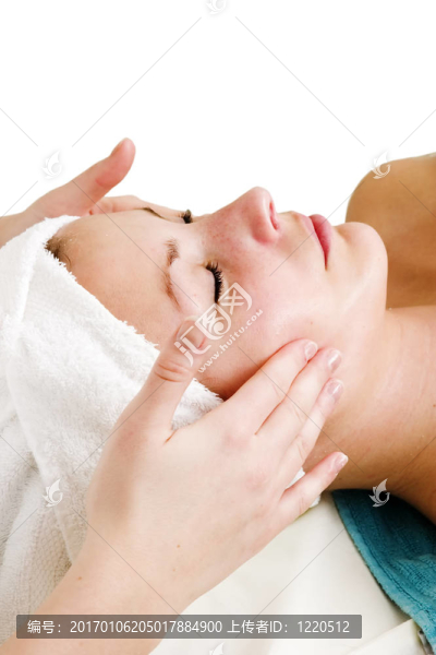 在斯帕的面部按摩