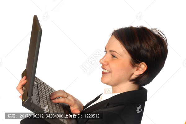 女人的筆記本電腦