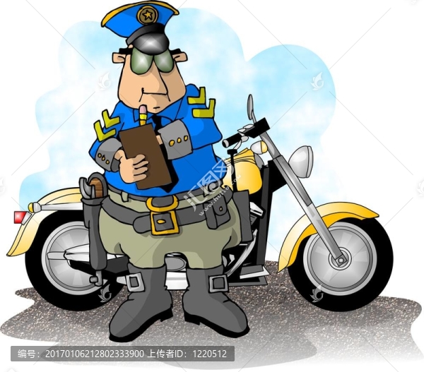 騎摩托車的警察