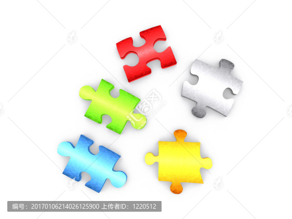 彩色拼圖片-,3D渲染