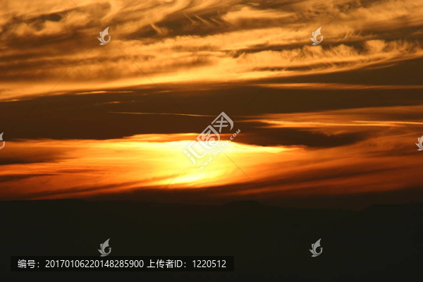 風景如畫的日落