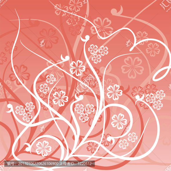 花卉背景；載體