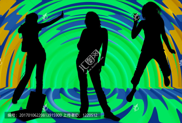 剪影的女孩