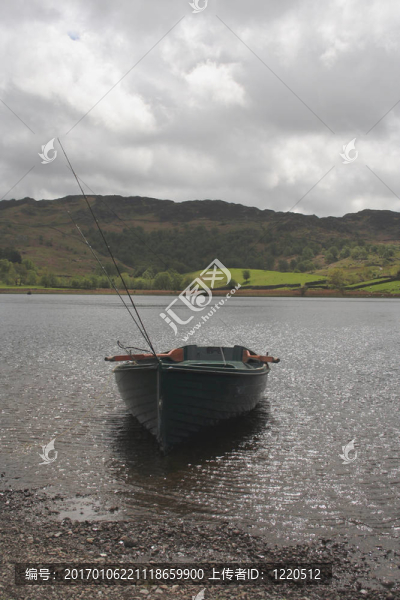 漁船在湖；Watendlath,tarn；英國(guó)