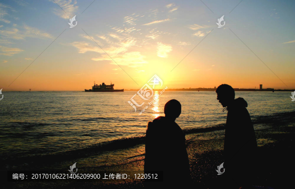 夕陽的剪影