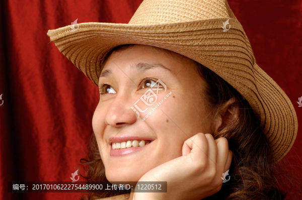 快樂笑臉女孩肖像