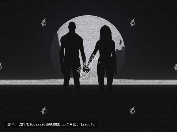 夫婦的剪影
