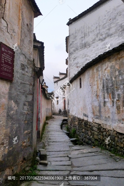 安徽宏村,古巷道