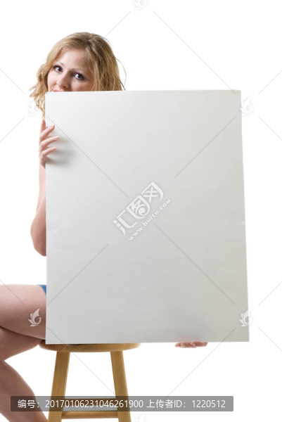 坐著的女人的空白符號(hào)